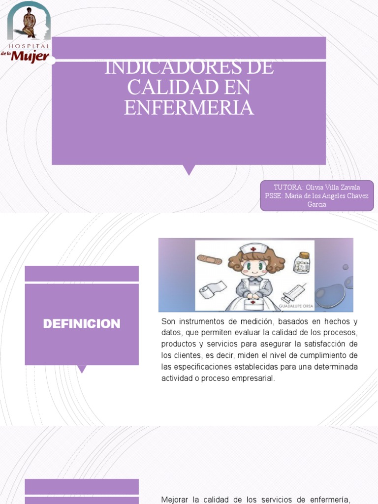Indicadores de Calidad en Enfermería | PDF | Enfermería | Medicamentos ...