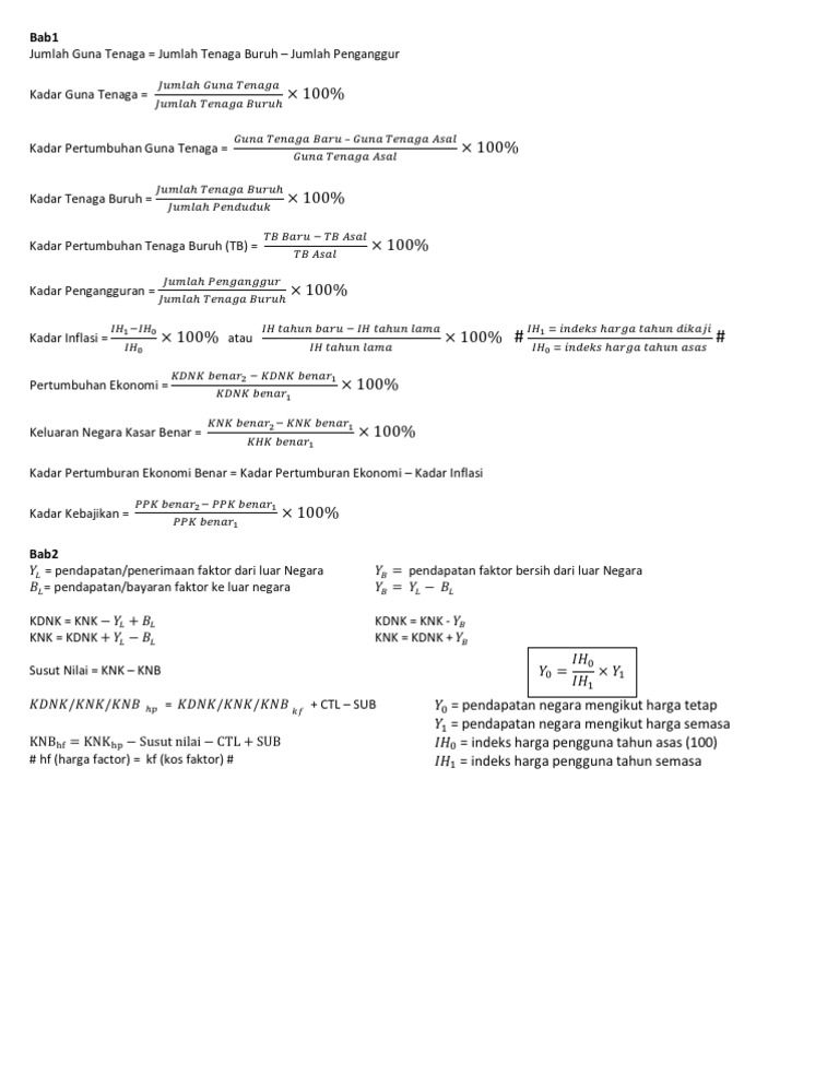 Makroekonomi Formula Pdf