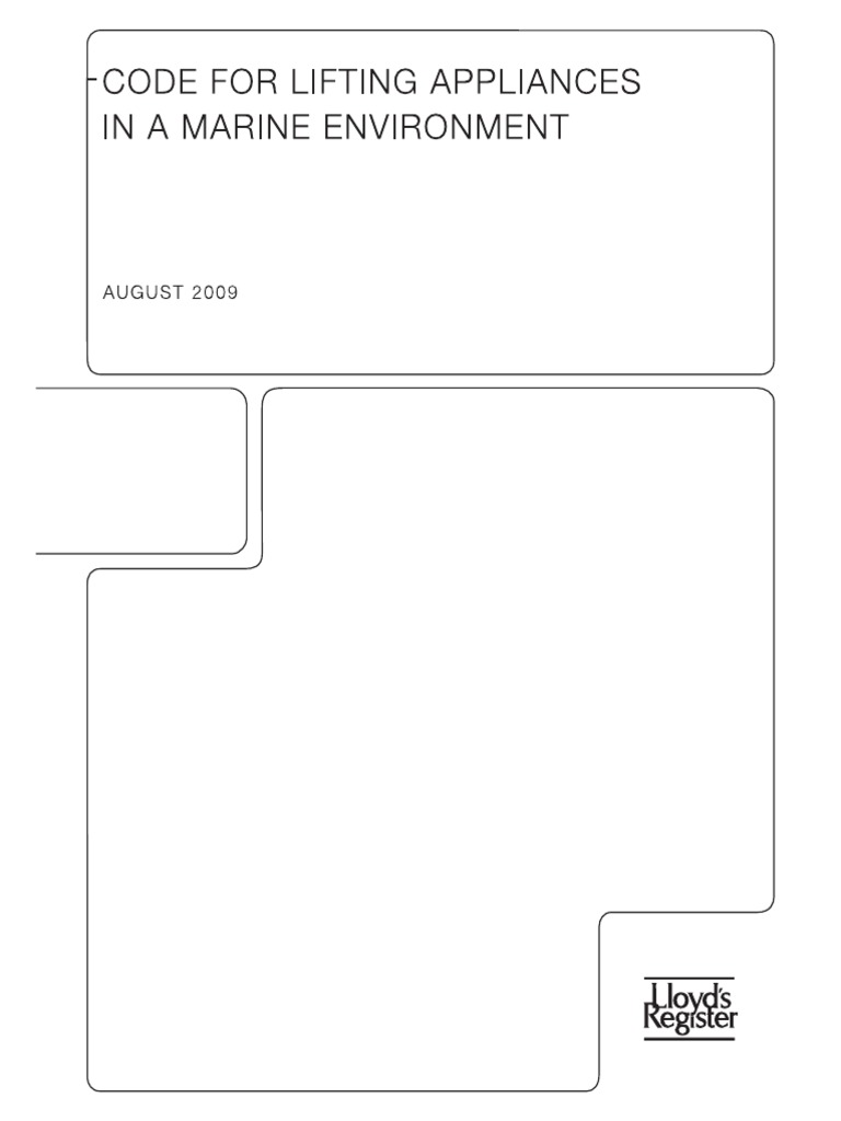 CLAME Code For Lifting Appliances in A Marine Environment. PDF