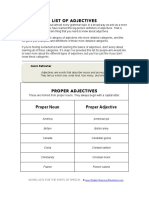 List of Adjectives