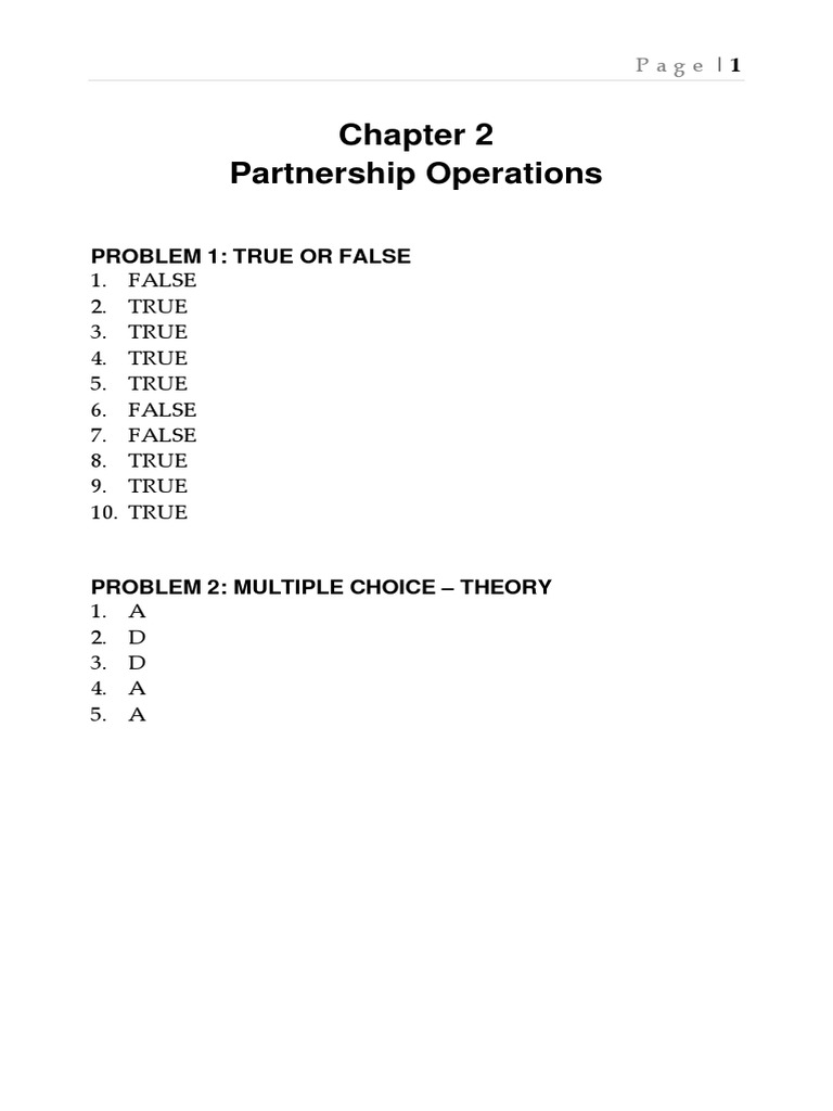 Chapter 2 - Partnership | PDF | Interest | Economies