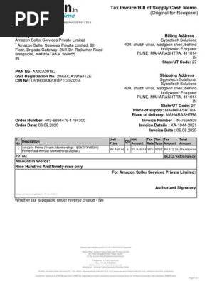 amazon invoice