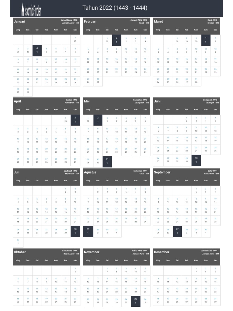 100 Years Islamic Calendar Pdf