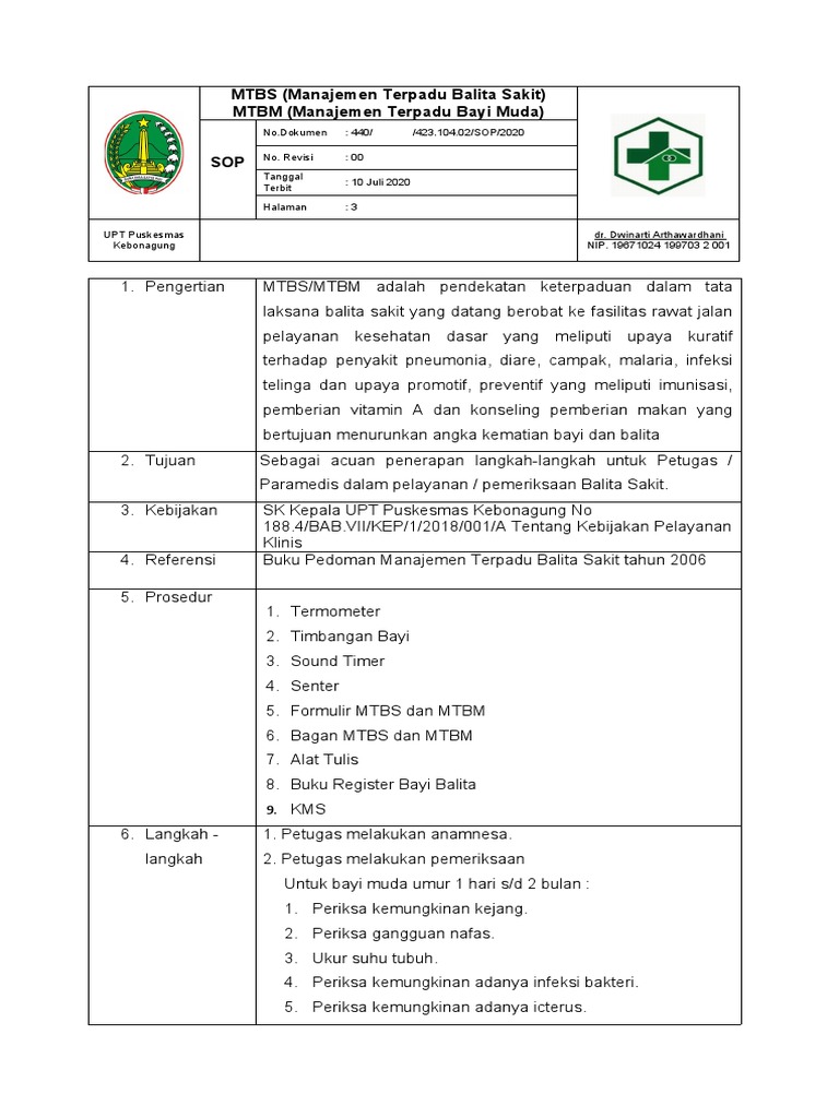 Panduan MTBS dan MTBM untuk Balita | PDF