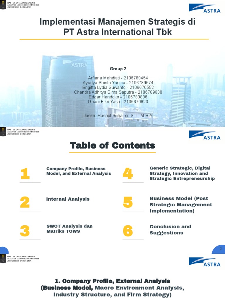 Strategi Manajemen di PT Astra International | PDF