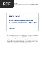 MDCG 2020 - 5 Clinical Evaluation - Equivalence - April 2020