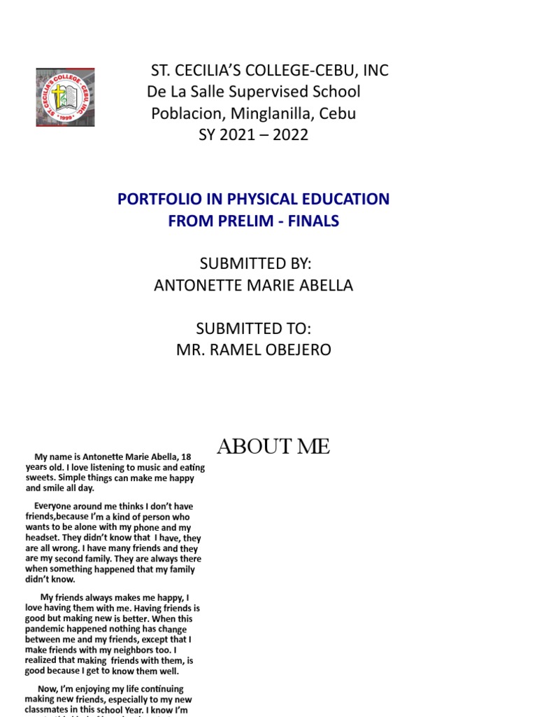 Pe Sample of Documentation | PDF | Wellness