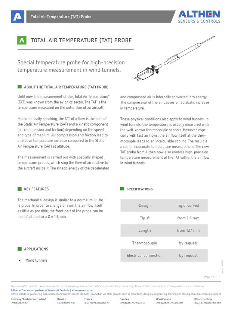Total Air Temperature Tat Probe en PDF