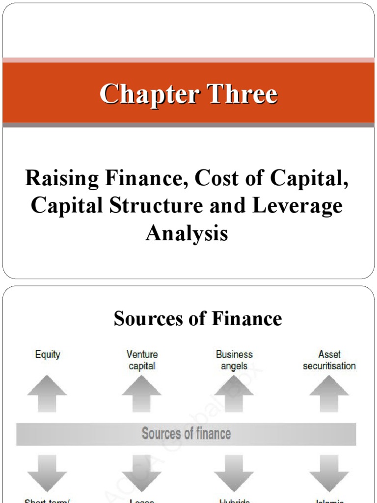 Sources of Finance and Cost of Capital | PDF | Finance & Money Management