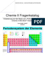 Chemie II - Fragenkatalog - Advanced