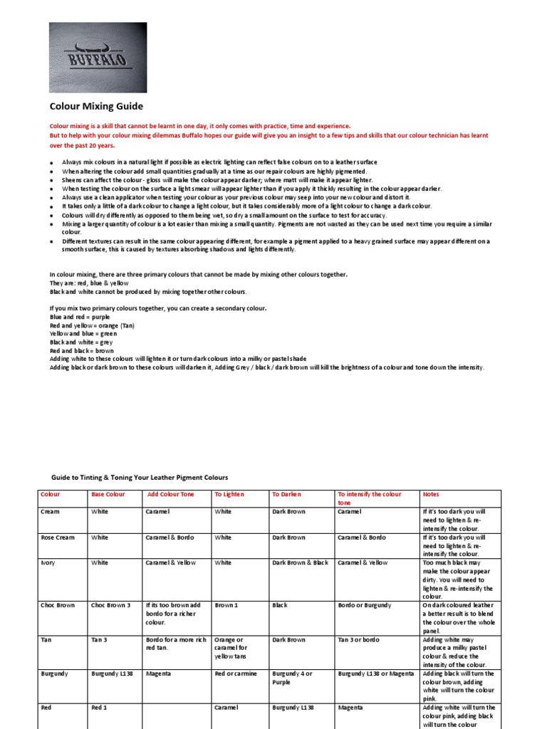 Colour Mixing Guide PDF