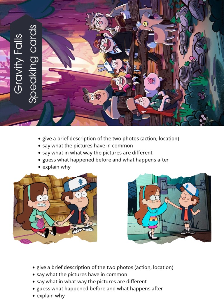 Gravity Falls Speaking Cards PDF