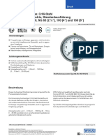 Rohrfedermanometer, Crni-Stahl Für Die Prozessindustrie, Standardausführung Typen 232.50, 233.50, NG 63 (2 "), 100 (4") Und 160 (6")