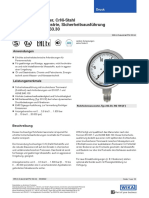 Rohrfedermanometer, Crni-Stahl Für Die Prozessindustrie, Sicherheitsausführung Typen 232.30 Und 233.30