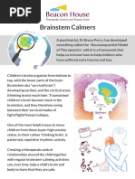 Brainstem Calmer Activities