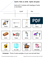 Activity Matter Classify Items As Solid, Liquid or Gas