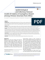 A Studey On The Epidemiological Characteristics and Infectious Forecast Model of Malaria at Guangzhou Airport Among Chinese Returnees From Africa
