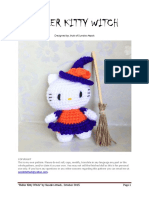 Halloween Hello Kitty Amigurumi PDF Free Pattern