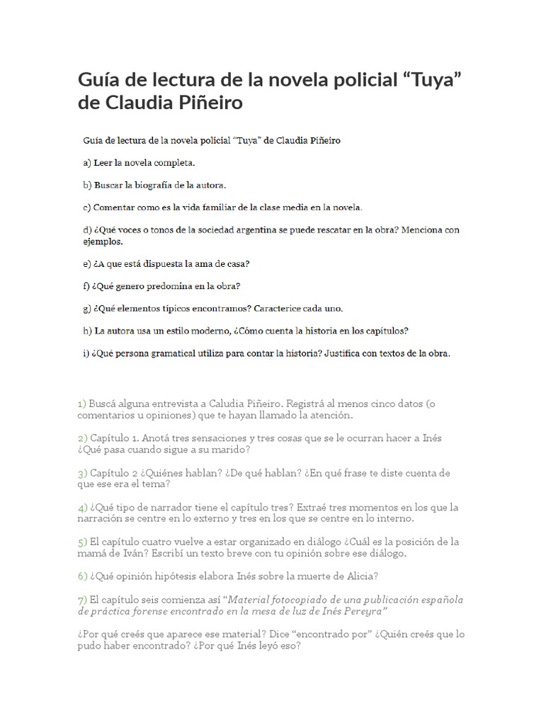 Guía de lectura: 
