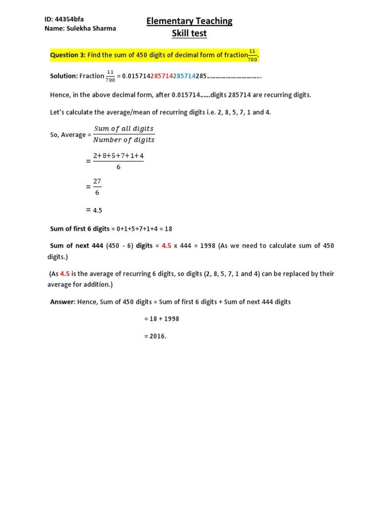 Gallery Detail: Sum Of Digits And Triangle Perimeter Solutions