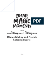 Mickey Friends Holiday Coloring Sheets