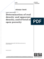 [BS EN 1936_2006] -- Natural stone test methods. Determination of real density and apparent density, and of total and open porosity.