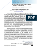 Application of Early Enteral and Parenteral Nutrition To Critically Patients