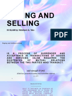 Buying and Selling