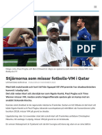 Stjärnorna Som Missar fotbolls-VM I Qatar - SVT Sport