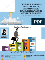 Pertemuan 2 - Definition Business in Social Media, Advantage & Diasadvantage Social Media For Business