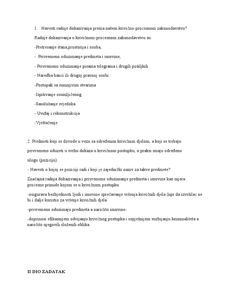 Zadaća Iz Krivičnog | PDF