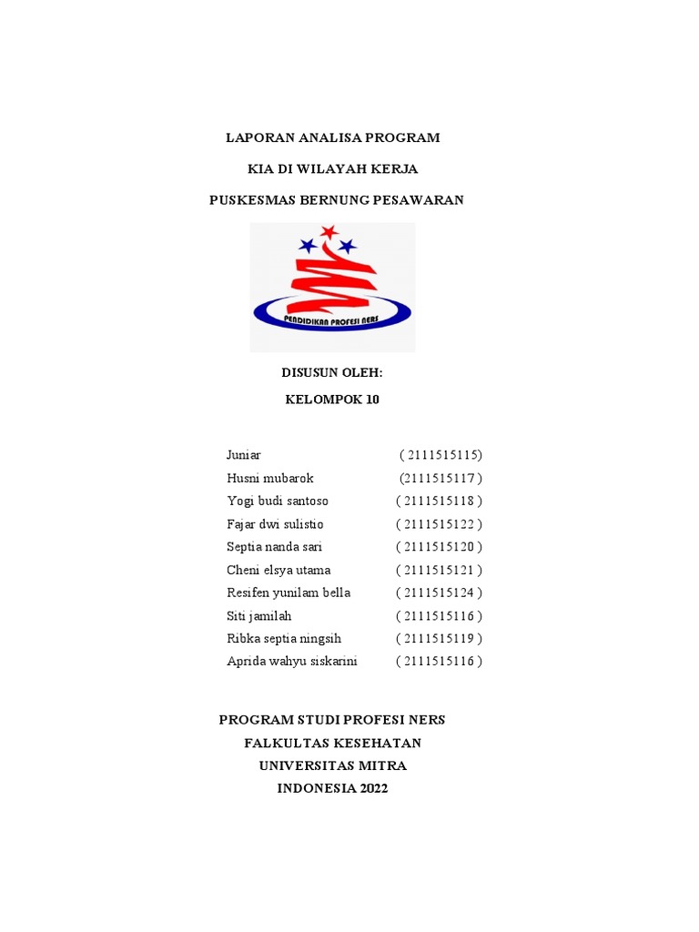 Analisa Program KIA Puskesmas Bernung | PDF | Ilmu Sosial