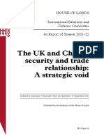 UK-China security and trade relationship report examines strategic void