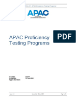 APAC Proficiency Testing Programs