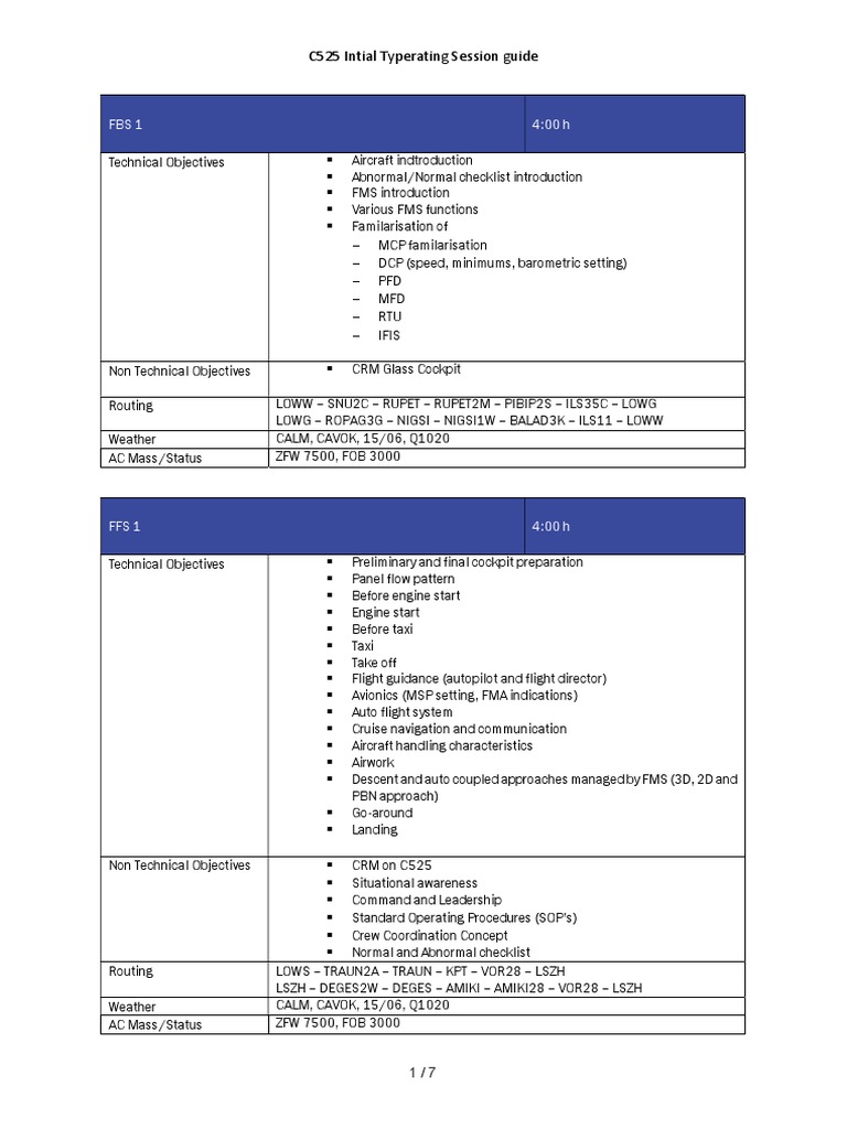 C525 TR Student Session Guide | PDF | Cockpit | Aeronautics