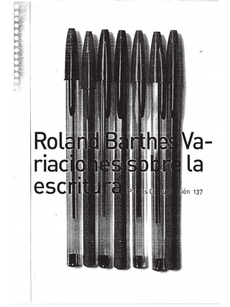 Barthes - Variaciones Sobre La Escritura | PDF