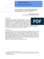 Artigo A DIMENSO DIALGICA NO ESTUDO-PESQUISA-VIDA