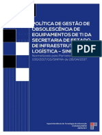 PORTARIA #030 DE 28 DE ABRIL DE 2017 - Dispõe Sobre A Política de Gestão de Obsolescência de Equipamentos de TI - ANEXO