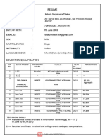 Mitesh Thakur (Resume