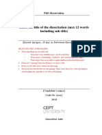 PHD Dissertation Template