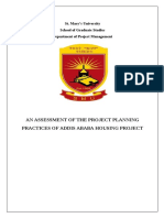 An Assessment of The Project Planning Practices of Addis Ababa Housing Project