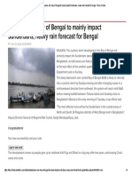Cyclone Over Bay of Bengal To Mainly Impact Sunderbans, Heavy Rain Forecast For Bengal - Times of India