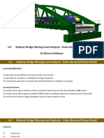 Railway Bridge Moving Load Analysis - Euler Bernoulli Beam Model