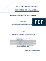 Avance Del Proyecto Con Minitab