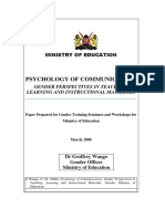 Psychology of Communication Gender Persp