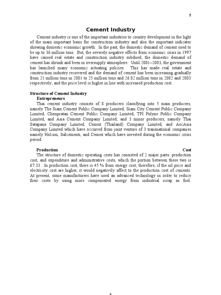 En Cement Industry 2003 | PDF | Cement | Economic Growth