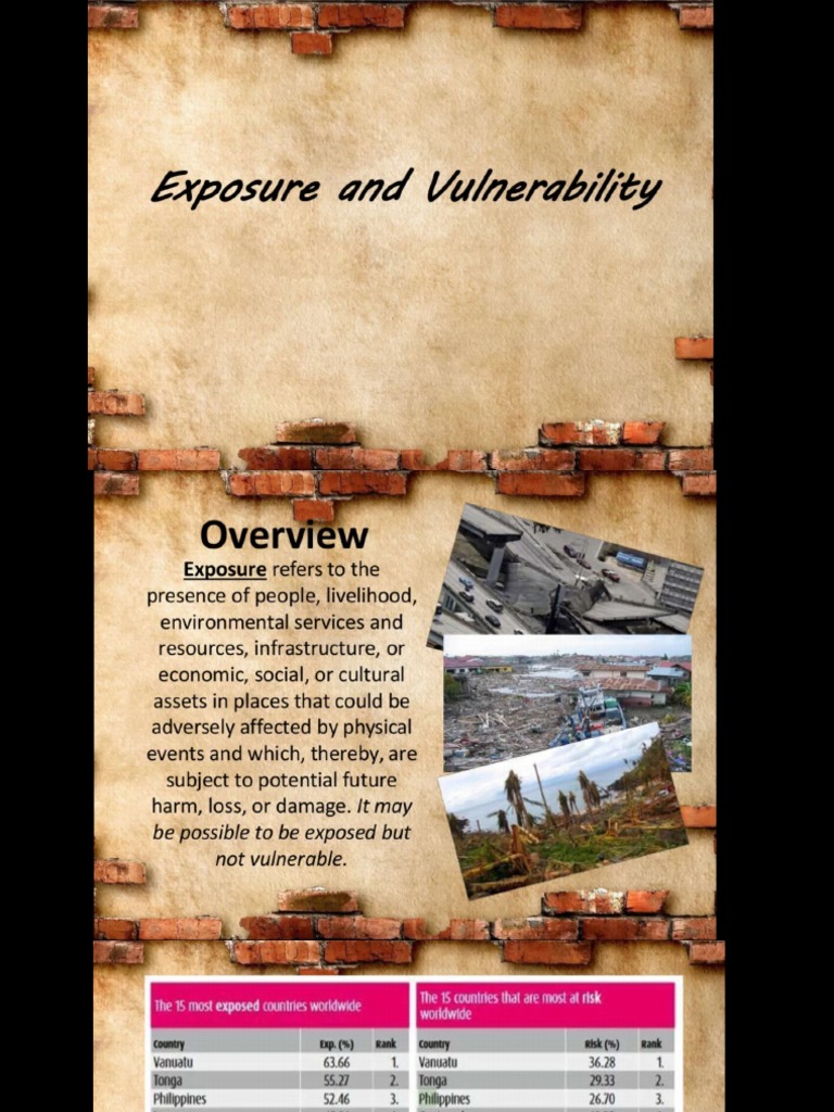 Exposure and vulnerability drrr pdf