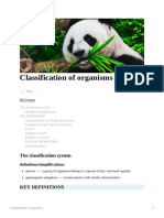 Classification of Organisms