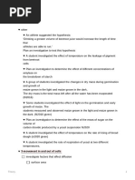 IGCSE Biology 0610-Practical