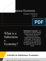 Subsistence Economy